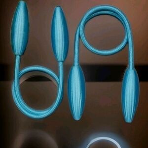 Satin Curtain Tie Backs, Ocean Blue, Set of 2